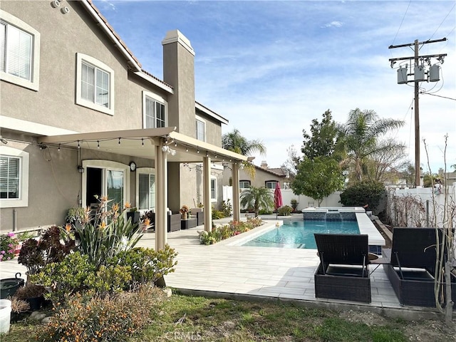1539 Carmel Ct, Redlands, CA 92374 - view of swimming pool featuring a fenced backyard and a patio area
