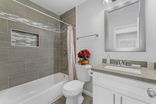 4117 Jamul Ave, San Diego, CA 92113 - full bathroom with vanity and shower / bath combination with curtain