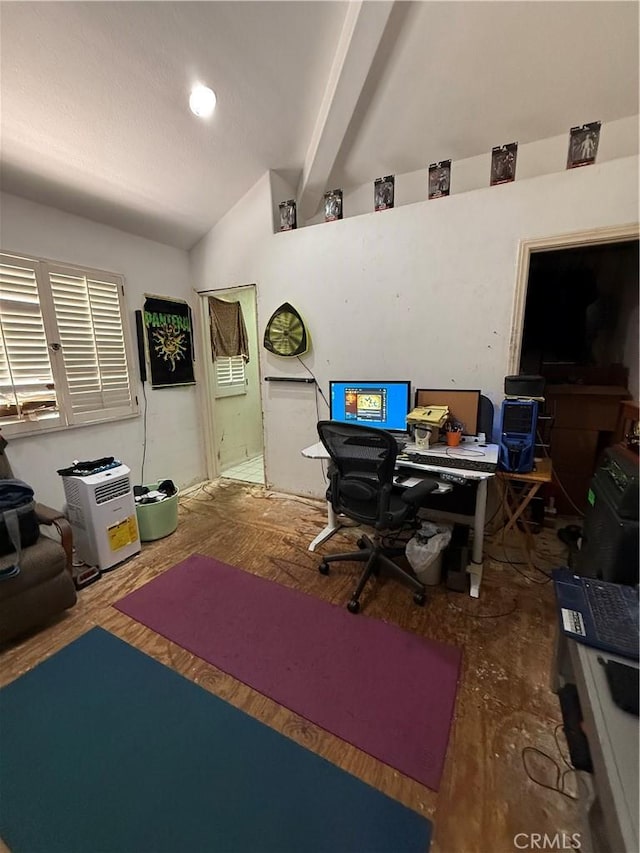 22241 Birchleaf, Mission Viejo, CA 92692 - office area with vaulted ceiling and wood finished floors