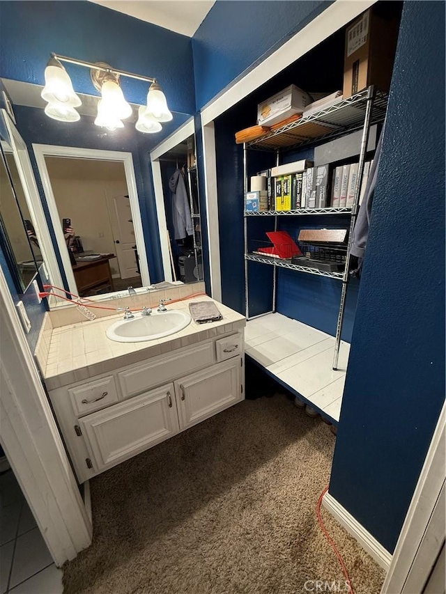 22241 Birchleaf, Mission Viejo, CA 92692 - bathroom featuring vanity and a chandelier