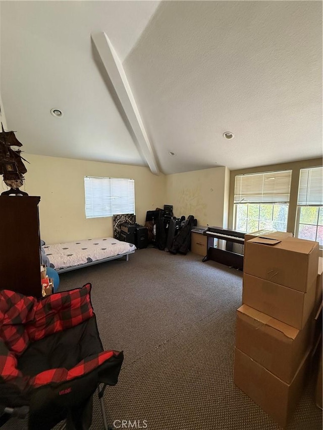 22241 Birchleaf, Mission Viejo, CA 92692 - carpeted living room with beam ceiling