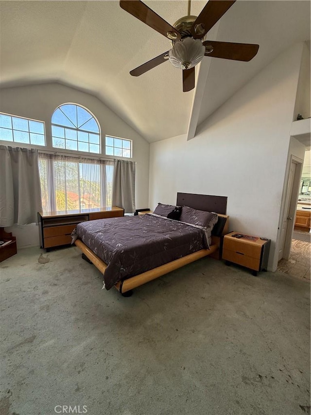 22241 Birchleaf, Mission Viejo, CA 92692 - carpeted bedroom featuring lofted ceiling and ceiling fan