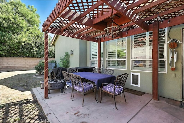 17024 Granite Falls Way, Chowchilla, CA 93610 - view of patio with a pergola and outdoor dining space