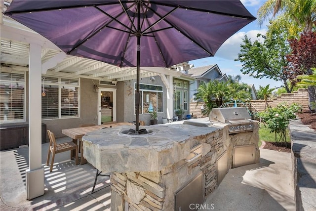 27318 Chesterfield Dr, Valencia, CA 91354 - view of patio / terrace featuring area for grilling and a bar