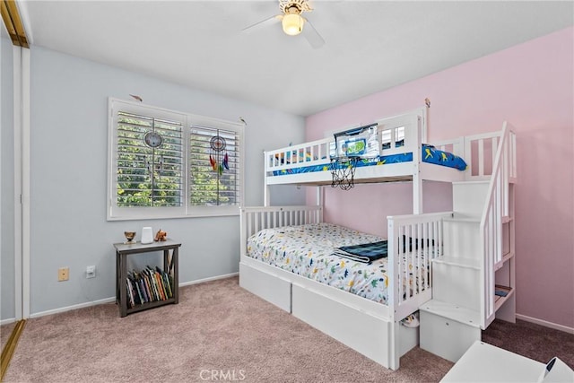 27318 Chesterfield Dr, Valencia, CA 91354 - carpeted bedroom featuring ceiling fan and baseboards