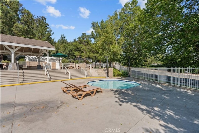 27318 Chesterfield Dr, Valencia, CA 91354 - view of pool with a patio and view of scattered trees
