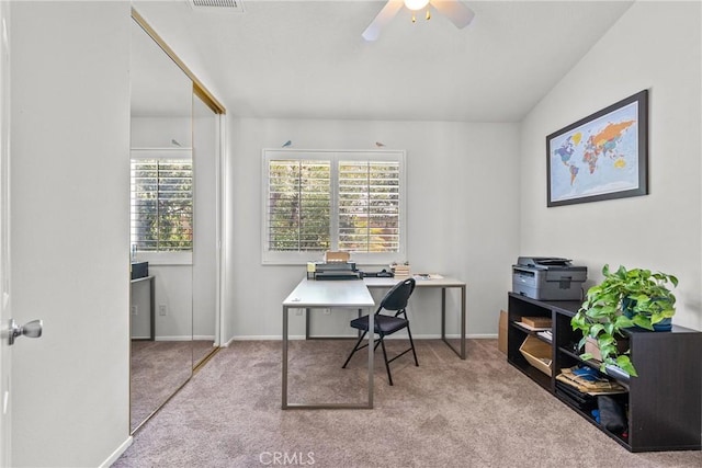 27318 Chesterfield Dr, Valencia, CA 91354 - office featuring ceiling fan and carpet