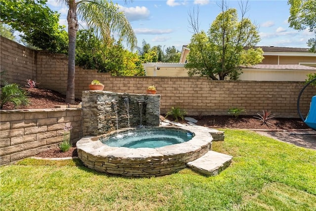 27318 Chesterfield Dr, Valencia, CA 91354 - view of yard featuring an in-ground hot tub