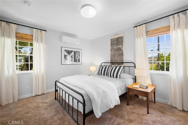 537 E Maple St Unit 3, Glendale, CA 91205 - carpeted bedroom with an AC wall unit and baseboards