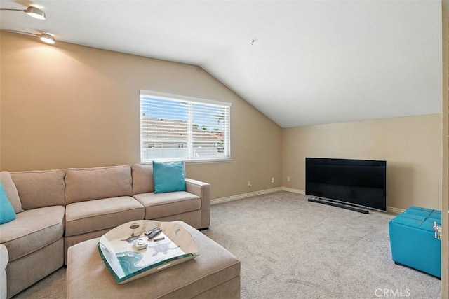 6200 Fairlynn Blvd, Yorba Linda, CA 92886 - living area with lofted ceiling and carpet floors