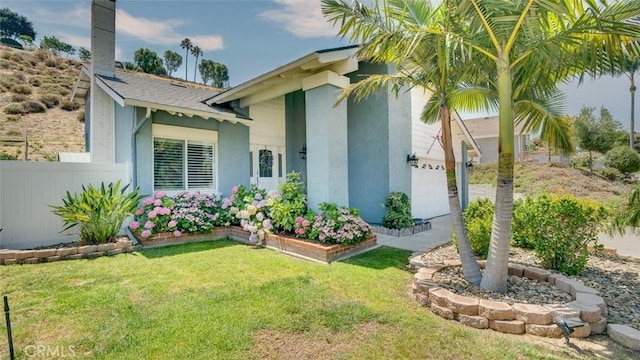 6200 Fairlynn Blvd, Yorba Linda, CA 92886 - view of front of home with a chimney and stucco siding