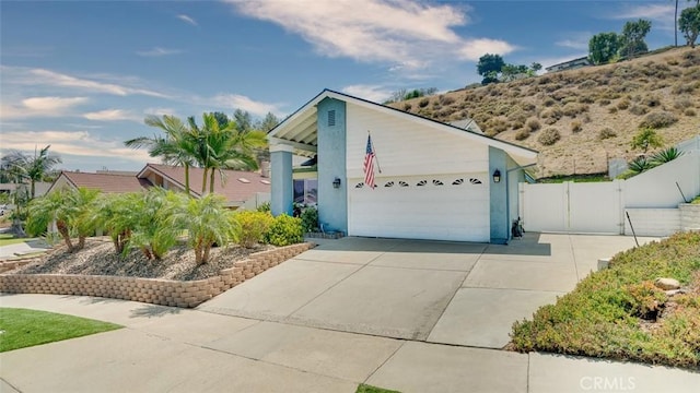 6200 Fairlynn Blvd, Yorba Linda, CA 92886 - view of front of property featuring concrete driveway, a garage, and a gate
