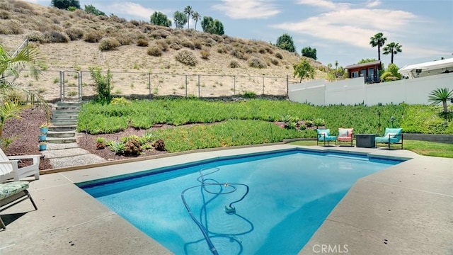 6200 Fairlynn Blvd, Yorba Linda, CA 92886 - view of swimming pool featuring a patio area and stairway