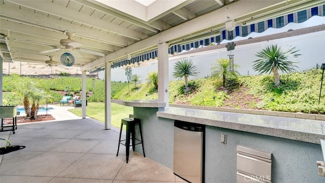 6200 Fairlynn Blvd, Yorba Linda, CA 92886 - view of patio with ceiling fan