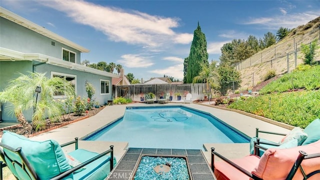 6200 Fairlynn Blvd, Yorba Linda, CA 92886 - view of swimming pool with a fenced backyard and a patio