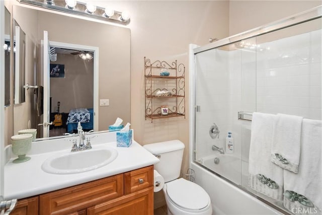 42432 72nd St W, Lancaster, CA 93536 - full bath featuring vanity, bath / shower combo with glass door, and ensuite bathroom