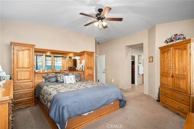 42432 72nd St W, Lancaster, CA 93536 - bedroom with light carpet and a ceiling fan