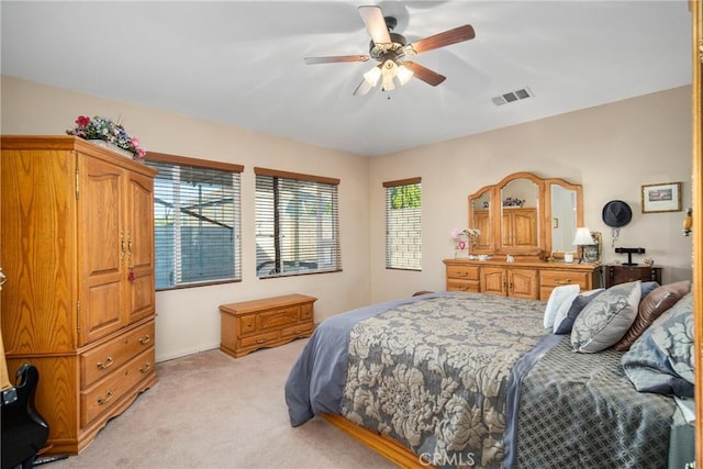 42432 72nd St W, Lancaster, CA 93536 - bedroom with light carpet and ceiling fan