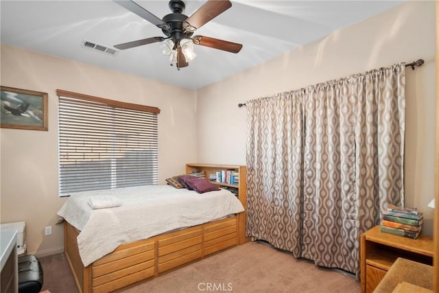 42432 72nd St W, Lancaster, CA 93536 - bedroom featuring light colored carpet and ceiling fan