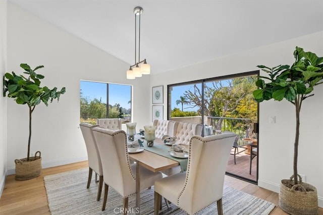 1716 Via Zurita, Palos Verdes Estates, CA 90274 - dining area featuring light wood-style floors and high vaulted ceiling