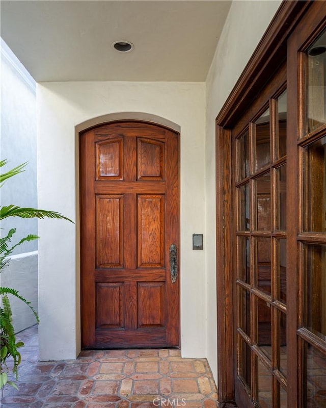 809 Via Lido Soud, Newport Beach, CA 92663 - doorway to property with stucco siding