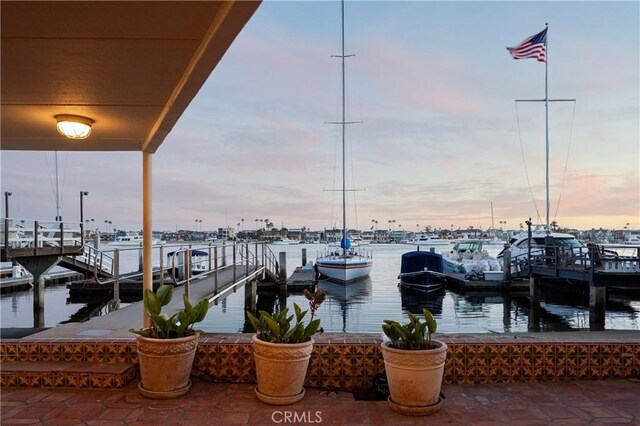 809 Via Lido Soud, Newport Beach, CA 92663 - dock area with a water view and view of marina