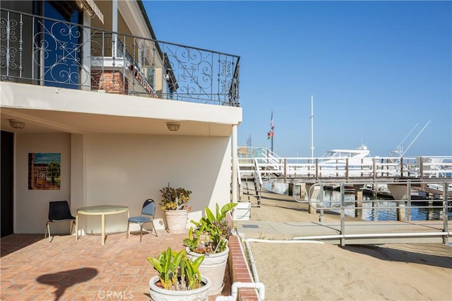 809 Via Lido Soud, Newport Beach, CA 92663 - view of patio with a water view