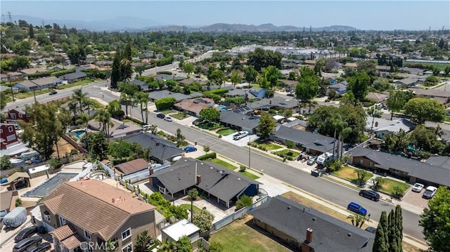 2119 E Denise Ave, Orange, CA 92867 - aerial overview of property's location featuring mountains and nearby suburban area
