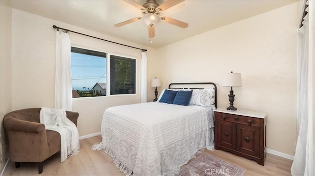 8356 Bella Vista Dr, Rancho Cucamonga, CA 91701 - bedroom featuring light wood-style floors and a ceiling fan