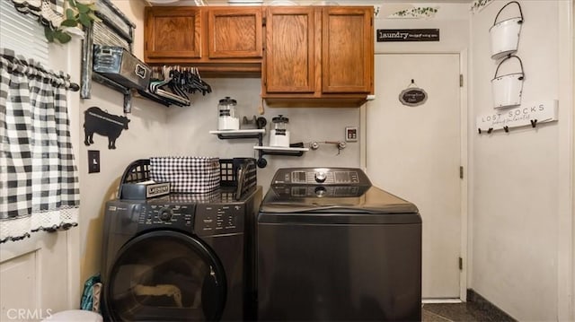 8356 Bella Vista Dr, Rancho Cucamonga, CA 91701 - laundry room with washer and clothes dryer and cabinet space