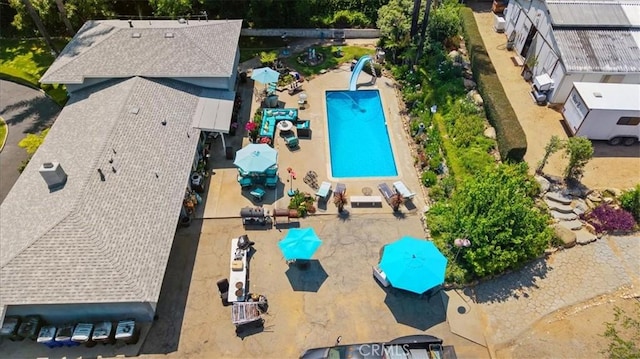 8356 Bella Vista Dr, Rancho Cucamonga, CA 91701 - drone / aerial view of a pool area