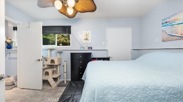 8356 Bella Vista Dr, Rancho Cucamonga, CA 91701 - bedroom featuring tile patterned flooring and a ceiling fan