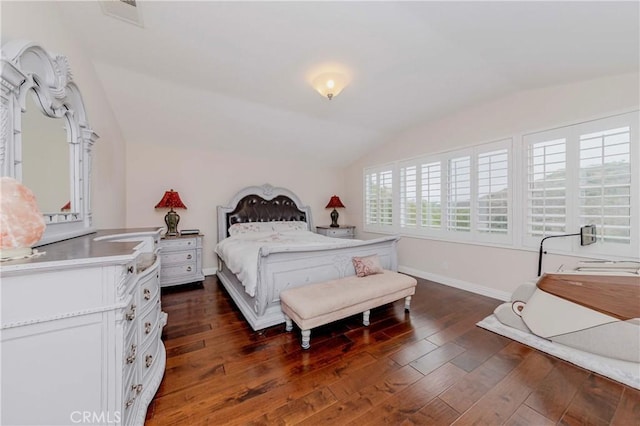 6242 E Inverness Pl, Orange, CA 92869 - bedroom featuring lofted ceiling and dark wood-type flooring