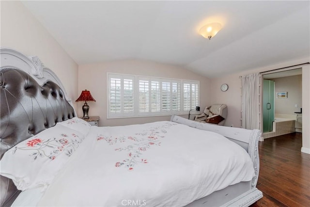 6242 E Inverness Pl, Orange, CA 92869 - bedroom featuring dark wood-style flooring and lofted ceiling