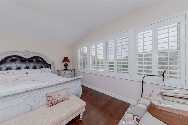 6242 E Inverness Pl, Orange, CA 92869 - bedroom featuring lofted ceiling and dark wood-style floors