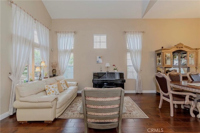 6242 E Inverness Pl, Orange, CA 92869 - living room with plenty of natural light, wood finished floors, and a high ceiling