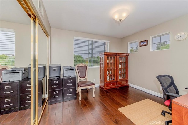 6242 E Inverness Pl, Orange, CA 92869 - office with dark wood-style flooring