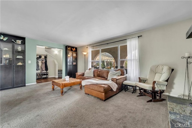 21304 Carriage Dr, Tehachapi, CA 93561 - living room with carpet and stairs