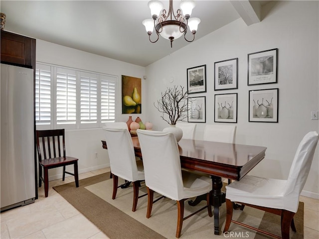 21829 Legend Ave, Carson, CA 90745 - dining area with a chandelier and light tile patterned flooring