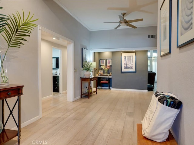 21829 Legend Ave, Carson, CA 90745 - corridor with wood finished floors and crown molding