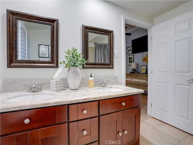 21829 Legend Ave, Carson, CA 90745 - bathroom featuring double vanity and tile patterned floors