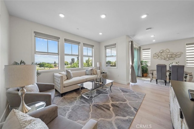 18309 Goldbark Way, Yorba Linda, CA 92886 - living area with light wood finished floors and recessed lighting