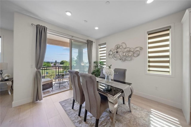 18309 Goldbark Way, Yorba Linda, CA 92886 - dining room with recessed lighting and light wood finished floors