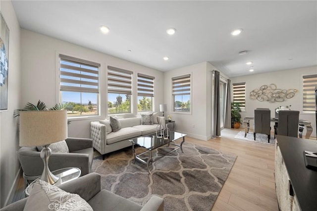 18309 Goldbark Way, Yorba Linda, CA 92886 - living area featuring light wood finished floors and recessed lighting