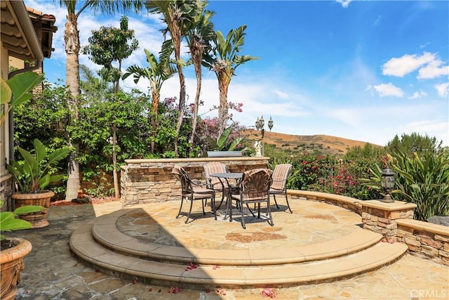 41 Balcony, Irvine, CA 92603 - view of patio / terrace featuring a mountain view and outdoor dining area