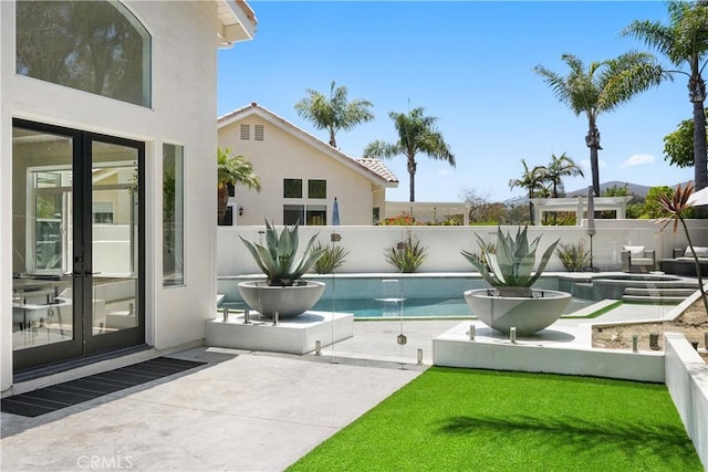 3010 Vina Vial, San Clemente, CA 92673 - view of swimming pool featuring french doors, a patio area, and a fenced backyard
