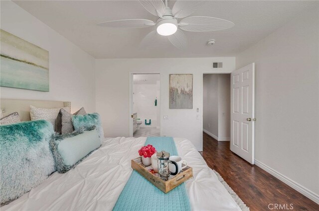 7065 Seawind Dr, Long Beach, CA 90803 - bedroom featuring wood finished floors and ceiling fan