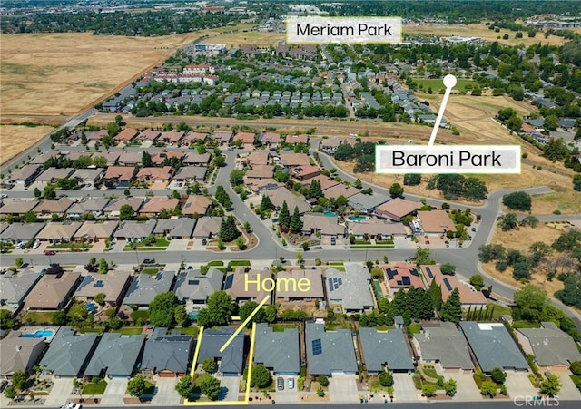 1968 Bancroft Dr, Chico, CA 95928 - aerial overview of property's location with nearby suburban area