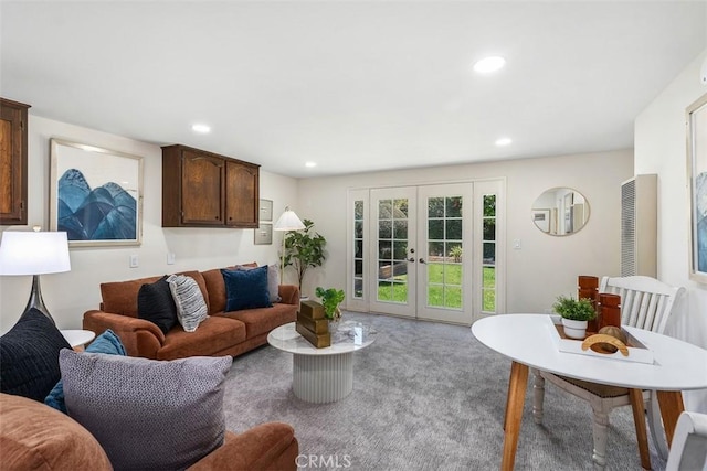 3125 Yukon Ave, Costa Mesa, CA 92626 - carpeted living room featuring recessed lighting and french doors