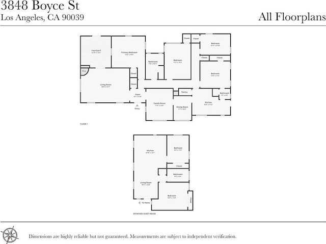 3848 Boyce Ave, Los Angeles, CA 90039 - view of floor plan / room layout